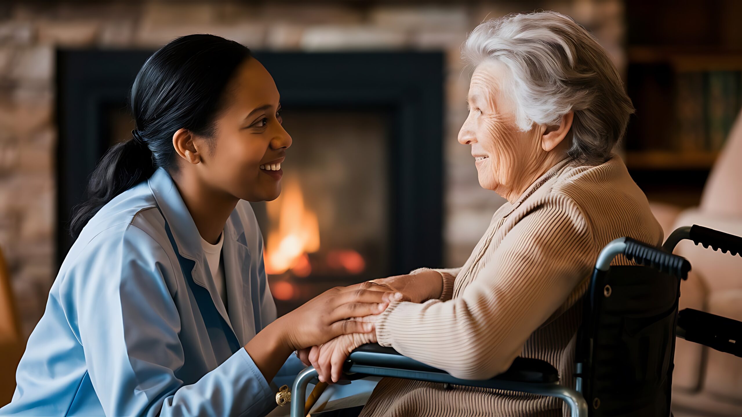 female-doctor-talking-senior-woman-hospital-bed