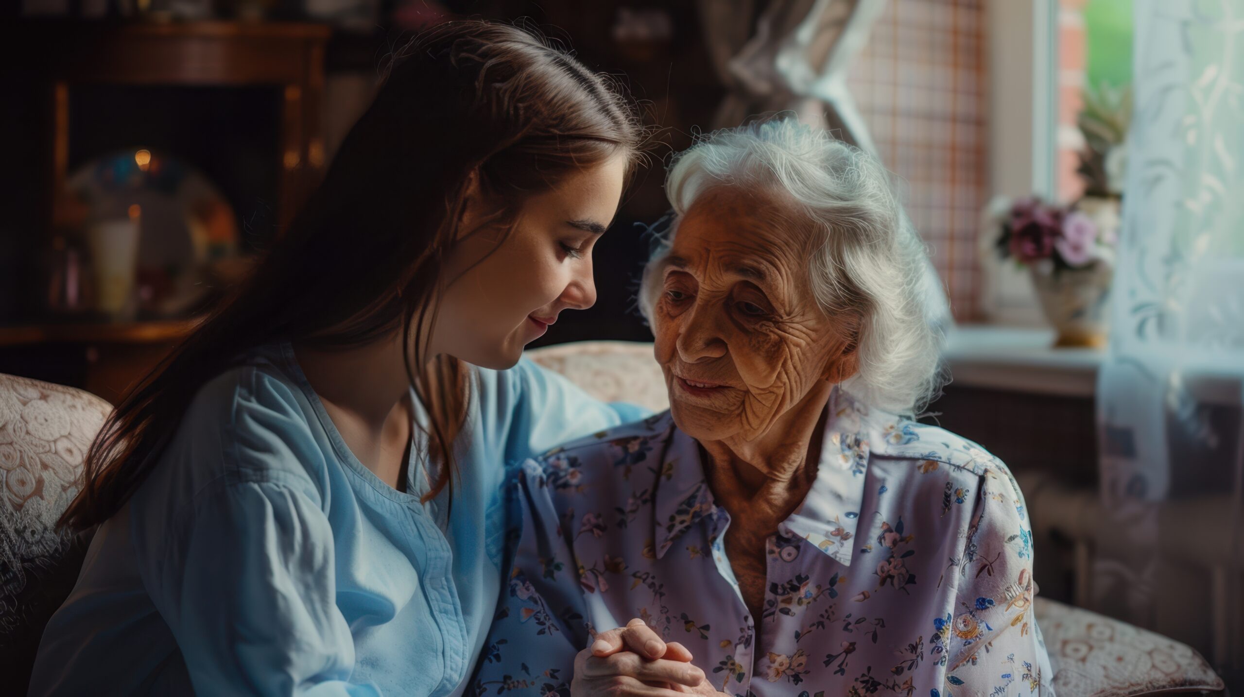 The granddaughter and grandmother